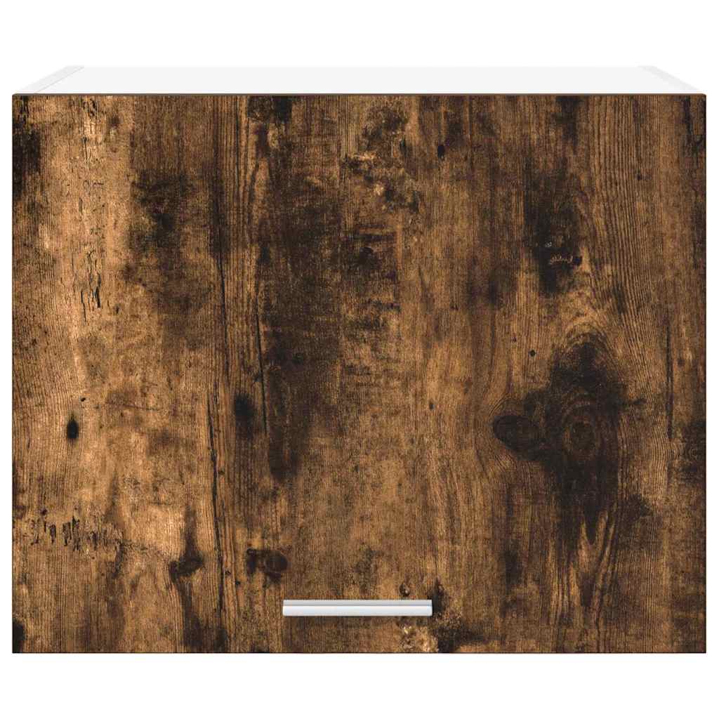 Hanging Cabinet Riga 2 pcs Smoked Oak and White 50 x 31 x 40 cm